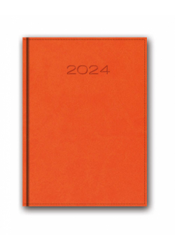Kalendarz 2024 książkowy 21D A5 pomarańczowy