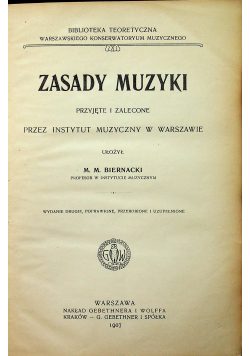 Zasady muzyki 1907 r.