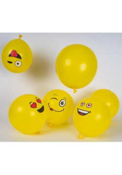 Balony Joy 03 30cm 12szt MIX - Emotki