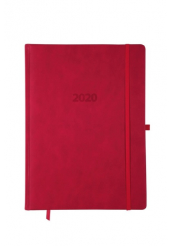 Kalendarz 2020 A4 dzienny KK-A4DLE Elegance czerwony