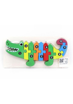 Puzzle drewniane - krokodylek