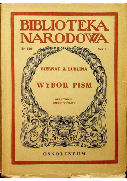 Biernat z  Lublina Wybór pism