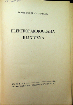 Elektrokardiografia kliniczna 1949
