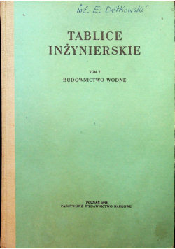 Tablice inżynierskie Tom V