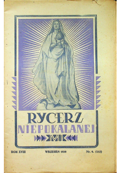 Rycerz niepokalanej nr 9 1939r