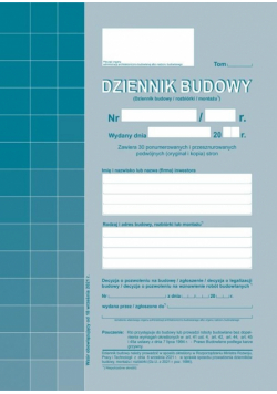 Dziennik budowy 603-2
