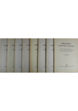 Thesaurus linguae latinae  vol VII 8 części