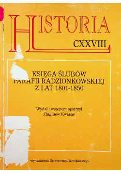 Księga ślubów Parafii Radzionkowskiej z lat 1801 - 1850