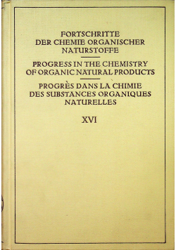 Fortschritte der Chemie Organischer Naturstoffe XVI