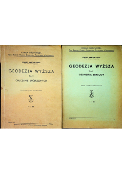 Geodezja wyższa tom 1 i 2 1948 r