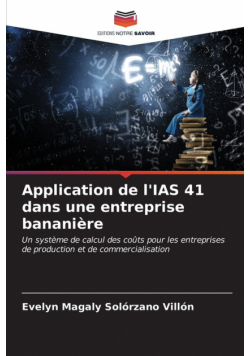 Application de l'IAS 41 dans une entreprise bananière