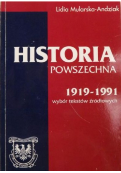 Historia powszechna 1919 - 1991