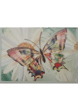 Karnet B6 + koperta Motyl kwiaty
