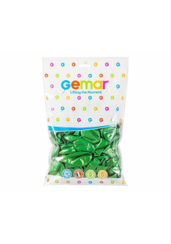 Balony metaliczne zielone 25cm 100szt.
