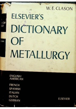 Elseviers dictionary of metallurgy