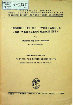 Geschichte der werkzeuge und werkzeugmaschinen