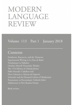 Modern Language Review (113