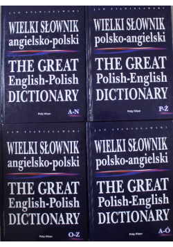 Wielki Słownik polsko - angielski  4 tomy
