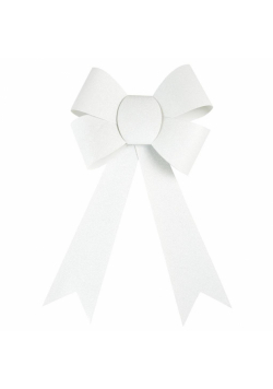 Kokarda brokatowa duża biała