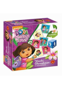 Klocki obrazkowe 9 - Dora poznaje świat ALEX