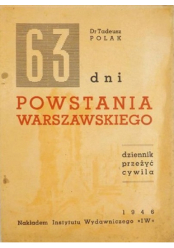 63 dni Powstania Warszawskiego 1946 r