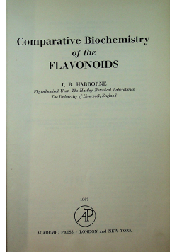 Comparative Biochemistry of the Flavonoids