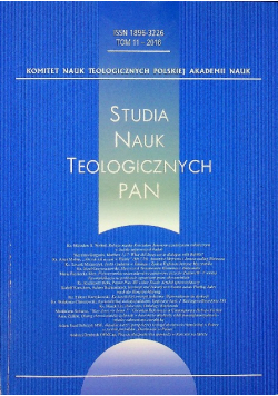 Studia nauk teologicznych PAN Tom 11