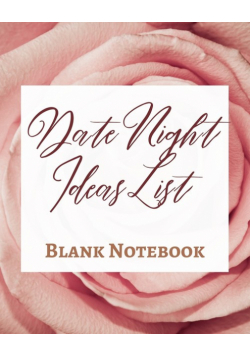 Date Night Ideas List - Blank Notebook - Write It Down - Pastel Rose Gold Pink - Abstract Modern Contemporary Unique