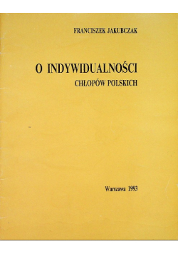 O indywidualności chłopów polskich