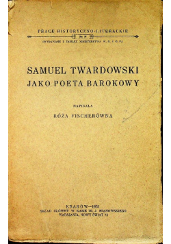 Samuel Twardowski jako poeta barokowy 1931r.