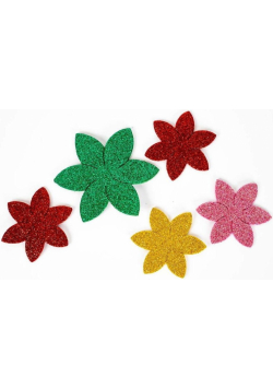 Naklejki piankowe 5-7cm - Gwiazdki brokatowe