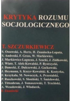 Krytyka rozumu socjologicznego