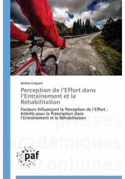 Perception de l effort dans l entraînement et la réhabilitation