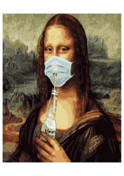 Malowanie po numerach - Mona Lisa i korona 40x50cm