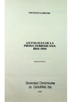 Antologia de la Prosa Dominicana 1844 - 1944