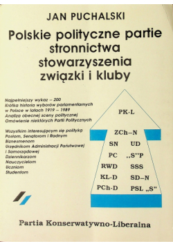Polskie polityczne partie stronnictwa, stowarzyszenia związki i kluby