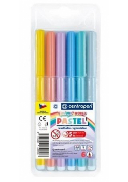 Flamastry Colour World Pastel 7550 6 kolorów