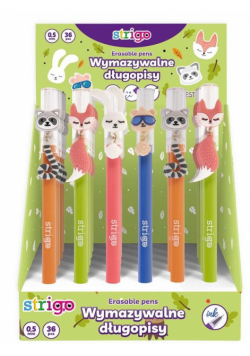 Długopis wymazywalny Strigo Forest Heroes (36szt)