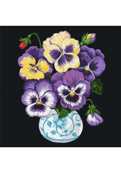 Malowanie po numerach - Bratki 40x40