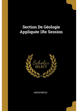 Section De Géologie Appliquée 1Re Session
