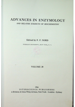 Advances in enzymology vol 28