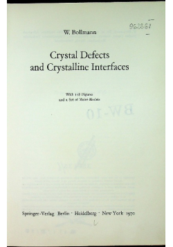 Crystal defects and crystalline interfaces