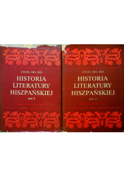 Historia literatury hiszpańskiej tom 1 i 2
