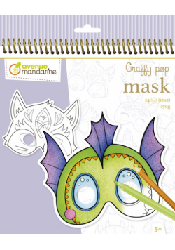 Blok z maskami do kolrowania Graffy Pop Mask - Fantastyczne zwierzęta
