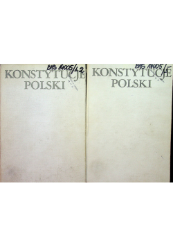 Konstytucje Polski tom 1 i 2
