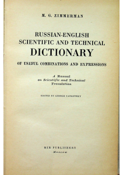 Russian English Scientific and Technical Dictionary
