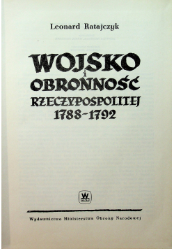 Wojsko i Obronność Rzeczypospolitej 1788 1972