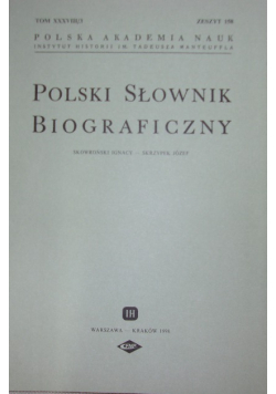 Polski Słownik Biograficzny zeszyt 158