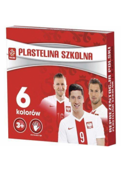 Plastelina szkolna 6 kolorów PZPN ASTRA