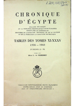 Chronique d'Egypte